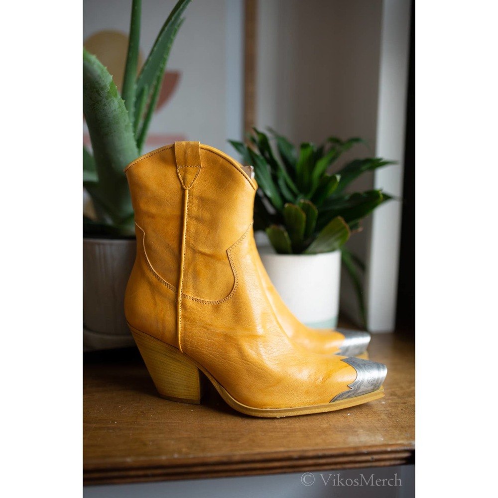 Free People Brayden Western Boots Leather 38.5